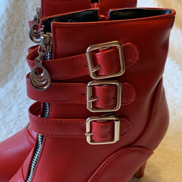 NWOB Red booties. - Picture 5 of 5